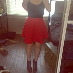 Red circle skirt